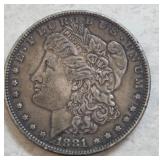 1881 Morgan Silver Dollar Coin