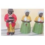 Black Americana Plastic Salt and Pepper Shakers