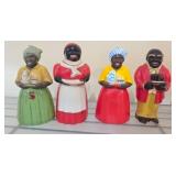Black Americana Plastic Salt and Pepper Shakers