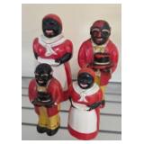 Black Americana Plastic Salt and Pepper Shakers