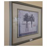 Framed Artwork Depicting Two Palm Trees