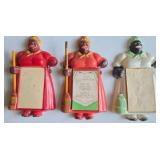 Three Plastic Aunt Jemima Notepad Holders