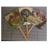 Vintage Advertising Hand Fans, Assorted Designs