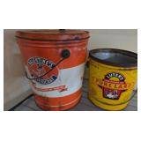 Two Tin Lard Containers, Balentine