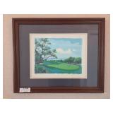 Framed Golf Course Artist Proof by S. Bloom