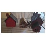 Three Wooden Decorative Houses