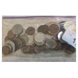 Foreign Coins in Plastic Bag