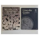 Coin Collector Albums: Quarters and Lincoln Cents