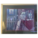 Framed Golf-Themed Artwork by Ronald Lewis