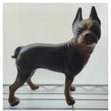 Cast Iron Dog Figurine with Painted Finish