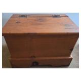 Pine Chest with Hinged Lid and Cutout Base