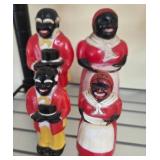 Black Americana Plastic Salt and Pepper Shakers