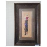 Framed Artwork Signed by Nichol, 18x30