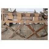 Vintage Wooden Folding Luggage Racks