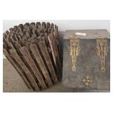 Metal Kindling Box and tracks