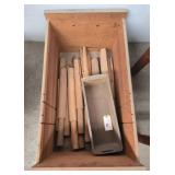 Wooden Bin with Assortedï¿½ wooden pegs
