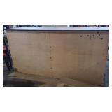 Rustic Wood Counter with Open Shelving