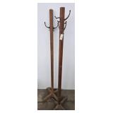 Wooden Coat Stands with Metal Hooks