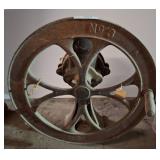 No. 3 Cast Iron Hand-Crank Grain Mill Wheel