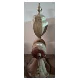 Vintage Cast Metal Cosmetic Grinder Base vase is b