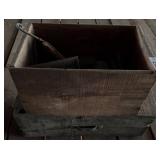 Wooden Storage Boxes with Miscellaneous Tools