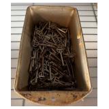 Metal Keys in Rectangular Tin