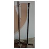 Metal and wood Standing Display Stands, 70in