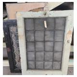 3 pcs Vintage Leaded Glass Window Panels