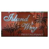 Island Way Restaurant Sign, wooden Construction