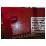Two Painted plastic Signs and wooden sign