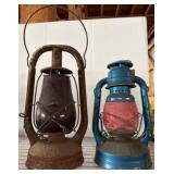 Metal Kerosene Lanterns with Glass Shades