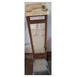 Vintage Coin-Operated Weight Scale Machine no key