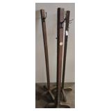 Wooden Coat Stands with Metal Hooks