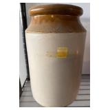 Two-Tone Glazed Stoneware Crock