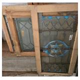 Three Leaded Glass Panels, Various Sizes