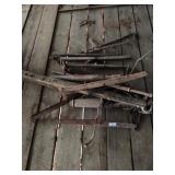 Vintage Iron and Wood Harness Parts