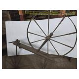 Antique Large Wooden Spinning Wheel