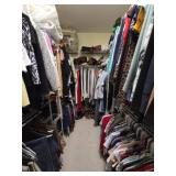 Walk-In Closet Contents, Clothes, Shoes & Bags
