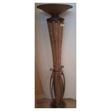 Tall Floor Lamp with Fluted and Metal Accents 12x6
