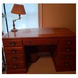 Broyhill Desk With Lamp and Accessories
