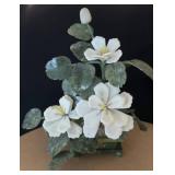 Stone Floral Arrangement with Calligraphy Pot