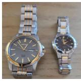 Seiko Solar Stainless Steel Watch Pair