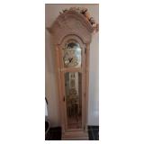 Sligh Wooden Grandfather Clock with Brass Details