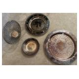 Four Silver-Plated Serving Trays