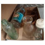 Glass Bottles and Wooden Divided Tray