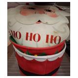 Santa-Themed Buckets and Metal Lizard Figurine