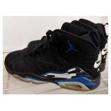 Air Jordan 6 Sneakers, Black and Blue, Size 5.5Y