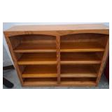 Wooden Bookshelf with Three Adjustable Shelves