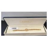 Bulova 14K Gold Watch with Diamond Accents