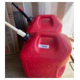 Red Plastic Fuel Containers with Spouts c15